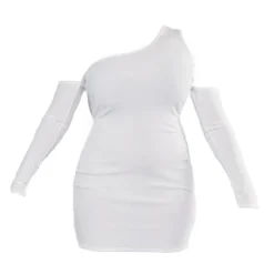 Plus Robe Moulante Côtelée Blanche Découpée à épaules Dénudées -Promos Jupe Éthérée Boutique 704a80774f2b7a7ac1efd7359cec790ce4ca0cf2 cnd2533 5