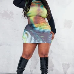 Plus Robe Moulante Multicolore Imprimé Corps -Promos Jupe Éthérée Boutique 705a1f4aecd32086c9a09e176b658e6502246d77 cnc1532 3