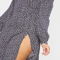 Plus Robe Mi-longue Noire Fleurie à Manches Bouffantes -Promos Jupe Éthérée Boutique 7109f28dd24d805fa00167776dc3d5bf11f91bc8 cmq1020 5