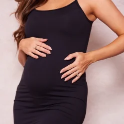 Maternité Robe De Grossesse Mi-longue Douce Noire Sculpt à Bretelles -Promos Jupe Éthérée Boutique 715baaae733c4e16f85d1de162b846481bd9f4c7 cnd7217 4