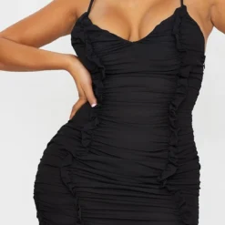 Shape Robe Moulante En Mousseline De Soie Noire à Décolleté Plongeant -Promos Jupe Éthérée Boutique 7293dcbd8f63ac97ec153e20b7eb25955db6e141 cmn8622 4