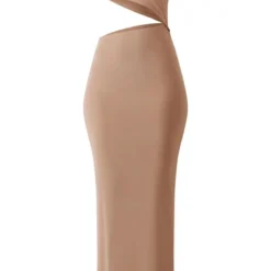 Tall Robe Longue Moulante Découpée Gris Pierre -Promos Jupe Éthérée Boutique 73045d8447961882262e12f3f113657ce6190735 cne2191 5