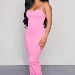 Shape Robe Longue En Sculpt Rose Mat Détail Dentelle -Promos Jupe Éthérée Boutique 73c9ffdff7f46d8a904a57e09f28197271ff0920 cne0481 3