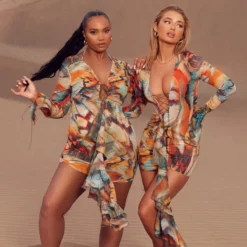 Plus Robe De Plage En Mousseline De Soie Multicolore à Lacets Et Imprimé Papillons -Promos Jupe Éthérée Boutique 74027eb36bb910c921d4b72a74364704639595c7 cnd4782 3