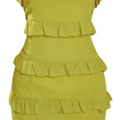 Petite Mini Robe Bustier Vert Citron Volantée -Promos Jupe Éthérée Boutique 74ef69f41efd46337c26993b6a3bd0669d2cb623 cnd7141 5