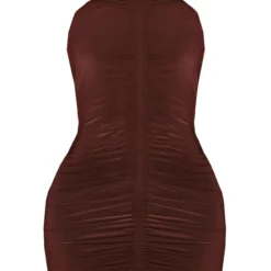Shape Robe Très Moulante Marron Chocolat Nouée Dans Le Cou à Devant Froncé -Promos Jupe Éthérée Boutique 751323aab7ea476f02bf29e30cc320c8d8c998f2 cmz8504 6