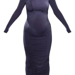 Maternité Robe Longue De Grossesse Gris Anthracite à Fronces -Promos Jupe Éthérée Boutique 774a5e61065c6a6d97e8c4f89e6437a581b72bcf cnb2433 5