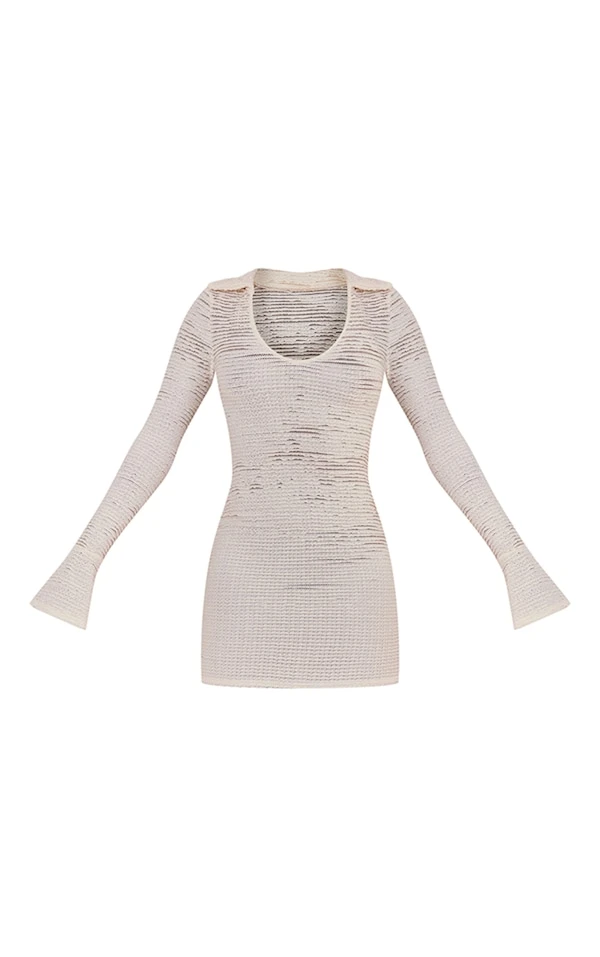 Tall Mini-robe Texturée Crème 5 Tall Mini-robe Texturée Crème – Image 5