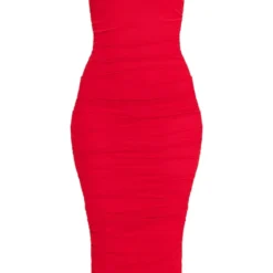 Tall Robe Mi-longue En Mesh Froncé Rouge -Promos Jupe Éthérée Boutique 79357c030095bdae814b3f631587853a25bdf0d7 cna0454 6