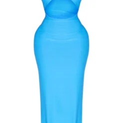 Shape Robe Longue Moulante Bleu Vif Découpée à Bralette -Promos Jupe Éthérée Boutique 79c29c6ad8e2226183b886922970f8d14071f754 cne3674 5