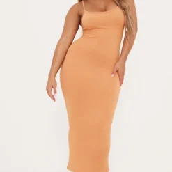 Shape Robe Longue Douce Argile Sans Coutures