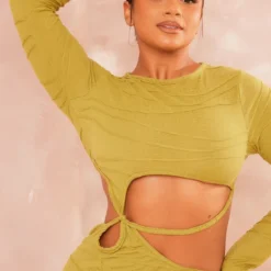 Shape Robe Moulante En Jersey Texturé Vert Olive à Découpes -Promos Jupe Éthérée Boutique 7ad8d2a1782ee5e28fe624d2f55fd127ce53b666 cne3624 4