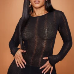 Shape Robe Moulante Noire Ajourée Transparente à Dos Ouvert -Promos Jupe Éthérée Boutique 7b0731fd49e684be9d799107c9e5cf8b107c98a2 cna2876 3