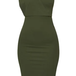 Petite Robe Mi-longue Asymétrique Kaki à épaule Drapée -Promos Jupe Éthérée Boutique 7bfcdb87d0e1dec40085e712047ac40927e43cef cnb9859 5