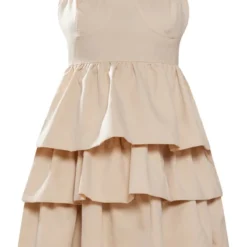 Petite Mini Robe Volantée Gris Pierre à Parties Superposées -Promos Jupe Éthérée Boutique 7d62a9b5f233e400e247915c0785580885d89057 cnd0132 5