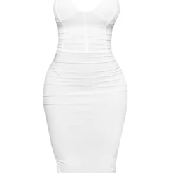 Shape - Robe Mi-longue Moulante à Contraste Blanche -Promos Jupe Éthérée Boutique 800047ffb728a00f0d0474aa80c6ba1ea5bd5236 clx5709 6