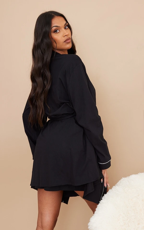 Maternité Robe De Chambre De Grossesse Noire à Slogan Mama 2 Maternité Robe De Chambre De Grossesse Noire à Slogan Mama – Image 2