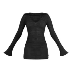 Tall Mini-robe Texturée Noire -Promos Jupe Éthérée Boutique 812ebb720e790ca912f6f5aaa9542e8d33310d20 cne2233 5