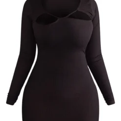 Shape Robe Moulante Noire Côtelée à Découpes Et Manches Longues -Promos Jupe Éthérée Boutique 82ce1487ff853d1cc1ea658be5c2a0649e4aed05 cmy3351 6