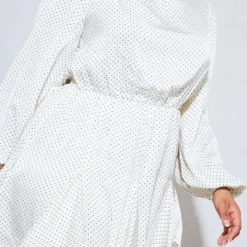 Plus Robe Droite Crème Imprimé Pois à Ourlet Plissé -Promos Jupe Éthérée Boutique 830a79401ba990057a484d88eaf7f63fdafd104f cnd4901 4