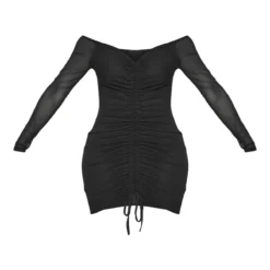 Shape Robe Moulante Noire Froncée En Mesh à Col Bardot -Promos Jupe Éthérée Boutique 83a6c61ec62754e928cab8678f1975ed7daa1e53 CME1152 3