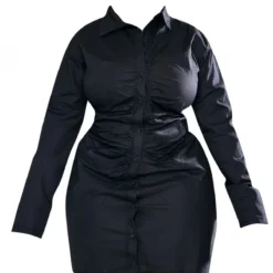 Zero Plus Robe Chemise Froncée En Popeline Noire 9 Zero Plus Robe Chemise Froncée En Popeline Noire -Promos Jupe Éthérée Boutique 88ac9c898d3770adb7b5cea935a3cdf479529382 cnc7369 5