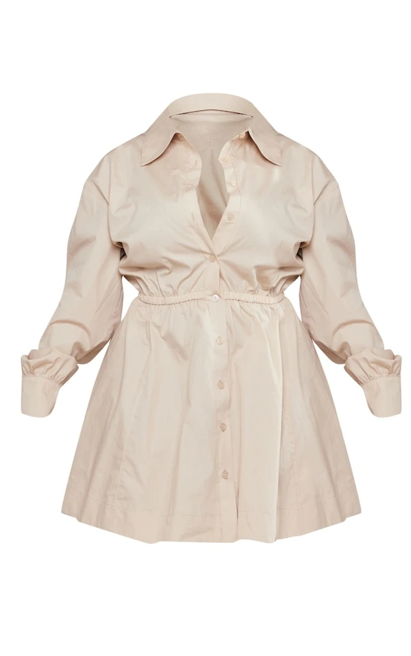 Plus Robe Chemise Gris Pierre à Boutons Et Taille Froncée 5 Plus Robe Chemise Gris Pierre à Boutons Et Taille Froncée – Image 5