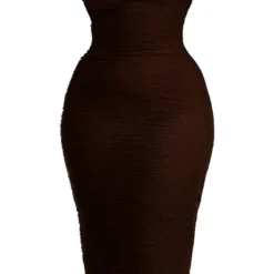 Plus Robe Mi-longue Texturée Chocolat à Bretelles -Promos Jupe Éthérée Boutique 8ae3e3def641b0bff259abe91a1ffee28ff1849f cmy7947 6