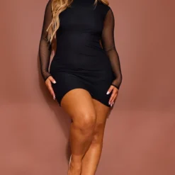 Shape Robe Moulante Noire En Mesh à Col Haut -Promos Jupe Éthérée Boutique 8cd3671982466fc7a3935a6dbadfc9a3c7ac21d8 cmw3570 4