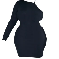 Plus Robe Moulante Asymétrique Noire Découpée -Promos Jupe Éthérée Boutique 8d55fdd593f1f6399c49a57d86b4479aedf8d5fb cnc5244 5