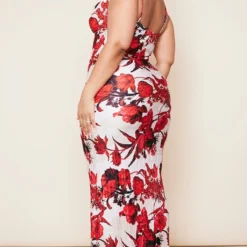 Plus Robe Longue Plissée Nude à Fleurs Imprimées à Bretelles -Promos Jupe Éthérée Boutique 8e1a70b5d1219c942b2c37120ba592ae72efa061 cne5089 2