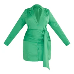 Plus Robe Blazer Plissée Verte Drapée Devant -Promos Jupe Éthérée Boutique 8fcc106bcafebd491acb74d7de3674f3824fa206 cnc9643 5