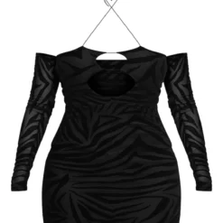 Shape Robe Moulante Noire à Bretelles En Mesh Floqué à Découpes -Promos Jupe Éthérée Boutique 916da0f514788659c3d0c6590c2165f7259a36ef cna6118 5