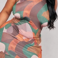 Plus Robe Moulante Multicolore Imprimé Abstrait à Dos Nu -Promos Jupe Éthérée Boutique 961dc95b26e51fae72afd1ee477e2c7c642f77c7 cnb5330 4