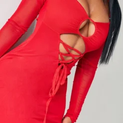 Shape Robe Longue Rouge En Mesh Froncé à Col Bardot Et Manches évasées -Promos Jupe Éthérée Boutique 966762ffe71120e9202ddd45b0744d04b92fef31 cnb1142 4
