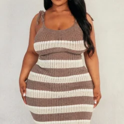 Plus Robe Moulante En Maille Tricot Gris Pierre à Rayures 7 Plus Robe Moulante En Maille Tricot Gris Pierre à Rayures -Promos Jupe Éthérée Boutique 98d5e100849493c393c751af15b601a4fc178a3e cnd9065 3