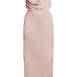 Plus Robe Longue En Mousseline De Soie Transparente Gris Champignon à Col Bénitier -Promos Jupe Éthérée Boutique 9927caa9d52c413df0f8d341c03817c1429342c2 cne1018 5