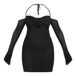 Shape Robe Moulante En Mesh Froncé Noir Torsadée à Découpe -Promos Jupe Éthérée Boutique 998dd6f46deedad560f50225f996849b5d9888f6 cnb1202 5