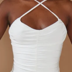 Tall Robe Moulante Blanche à Devant Croisé Et Lanières -Promos Jupe Éthérée Boutique 9b19add52ee997771f3a4161cfd760491456aea7 cmv6372 5