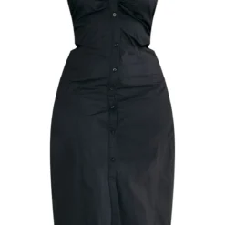 Plus Robe Chemise Mi-longue Sans Manche En Popeline Noire 9 Plus Robe Chemise Mi-longue Sans Manche En Popeline Noire -Promos Jupe Éthérée Boutique 9ed66a9acf3369a0f3afe59cace09c597636403a cnc9716 5