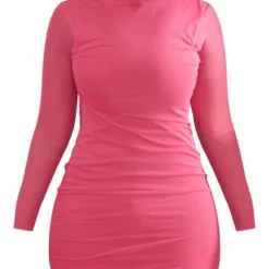 Shape Robe Moulante Rose Vif En Mesh à Col Haut -Promos Jupe Éthérée Boutique a27bdb359f7c0bc2d84310cf0874ded413c2c5a4 cmy3307 6