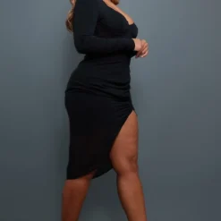 Shape Robe Corset Mi-longue Noire à Manches Longues Et Jupe Froncée -Promos Jupe Éthérée Boutique a35b6d304380b7ed9790dc8fd4791edabad8bab9 cnc4682 3