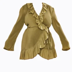 Plus Robe Droite Cache-coeur Plissée Vert Olive -Promos Jupe Éthérée Boutique a4d43f0988e5b958167efda5986d1cadc56a8208 cnc5109 5