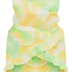 Plus Robe Mi-longue Verte Imprimé Abstrait à Volants -Promos Jupe Éthérée Boutique a61f9b1df50dfea871167b88f1010cdc36e95869 cne4168 5