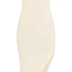 Maternité Robe De Grossesse Mi-longue En Maille Tricot Crème Côtelée -Promos Jupe Éthérée Boutique a8231335e809fa5bc07febbe437fd5298853da71 CMZ9807 5