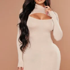 Shape Robe Moulante Découpée En Jersey Sable Pâle à Manches Longues 7 Shape Robe Moulante Découpée En Jersey Sable Pâle à Manches Longues -Promos Jupe Éthérée Boutique a87316fecc70ba86dae6f0b2b768a5a0c21e1608 cnd2678 3