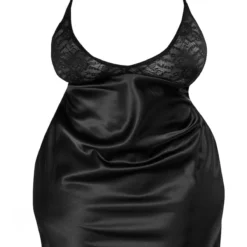Plus Robe à Fines Bretelles Satinée Noire à Bonnets En Dentelle -Promos Jupe Éthérée Boutique aa816d22f98914d0ef8d4e397b79c44e0bb67853 cnc9746 5