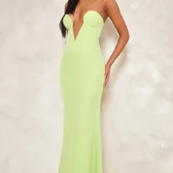 Tall Robe Longue Vert Citron à Décolleté Plongeant -Promos Jupe Éthérée Boutique acae7d1711e5097b2c866b33cbb0ee852c747a31 cnd3422 3
