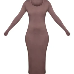 Tall Robe Longue Café Au Lait Foncé En Jersey à Manches Longues -Promos Jupe Éthérée Boutique ad82d71a10d8630bae5852f8d15653a304f60fc9 cnd0509 5