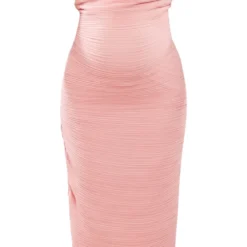 Maternité Robe De Grossesse Bustier Longue Rose Tendre à Fronces -Promos Jupe Éthérée Boutique adb95dfe5391fe9666668bccd89b63d73fe7553d cnd3075 5